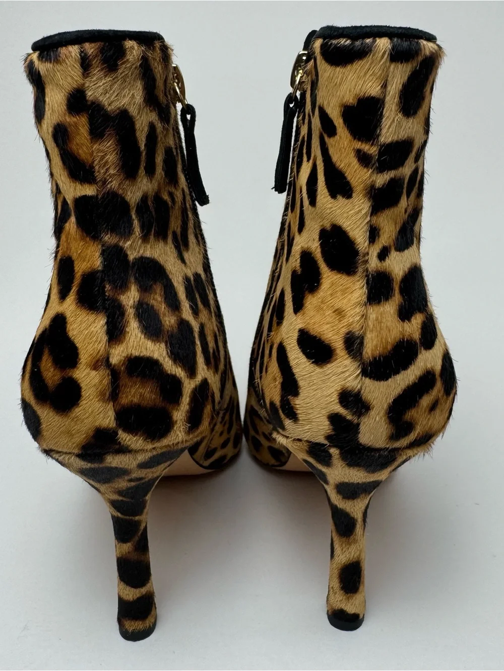 J.Crew Leopard Calf Hair Pointed-Toe Ankle Boots Women’s Size 8